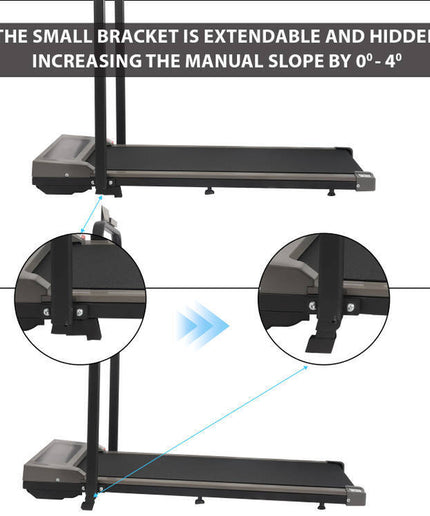 LED Foldable Treadmill Walking Running Machine Home Office under Desk W/ Remote