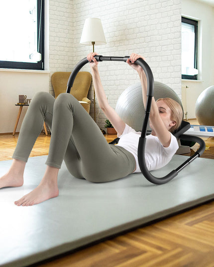 AB Abdominal Cruncher with Padded Headrest and Foam Handle