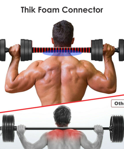 15/20/30/40 Kg Dumbbell Barbell Weight Set Pair Hand Weights Gym Fitness Workout