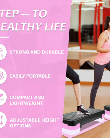 Aerobic Exercise Stepper Durable Non-Slip Mat Adjustable Fitness Yoga Equipment