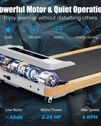 Under Desk Treadmill Walking Pad with 7-Layer Running Belt