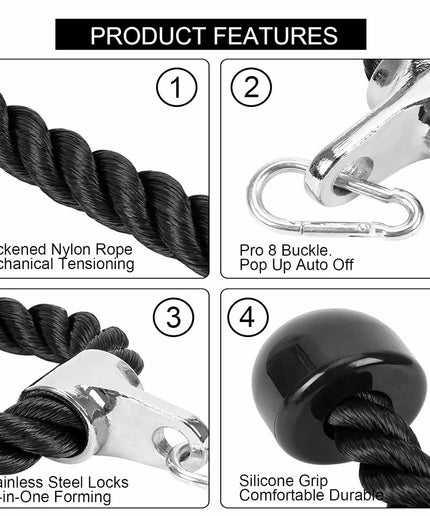 Tricep Pull down Rope Attachment