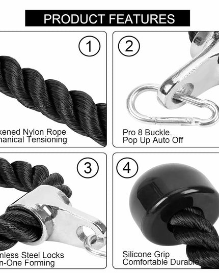 Tricep Pull down Rope Attachment