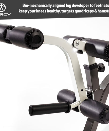 Marcy MWB-70205 Folding Olympic Barbell Bench with Rear Squat Rack