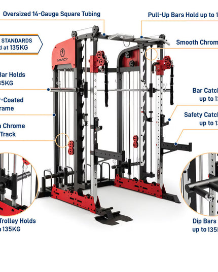 Marcy SM-7553 Pro Deluxe Smith Cage Home Gym System