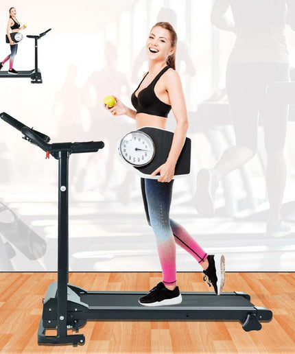Running Treadmill Foldable Home Walking Electric Machine 9% Incline Gym Office