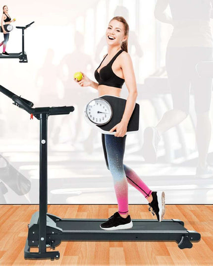 Running Treadmill Foldable Home Walking Electric Machine 9% Incline Gym Office