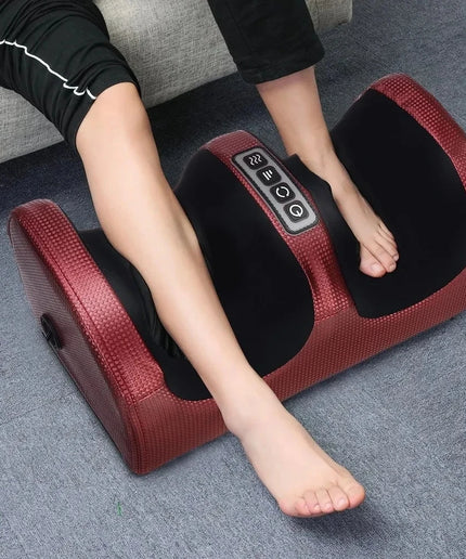 Electric Foot Massager Shiatsu Kneading Deep Tissue Relax Heated Roller Calf Pain Relief Fatigue Muscles Vibrator Machine Health