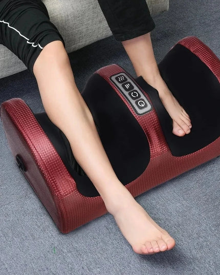 Electric Foot Massager Shiatsu Kneading Deep Tissue Relax Heated Roller Calf Pain Relief Fatigue Muscles Vibrator Machine Health