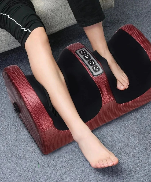 Electric Foot Massager Shiatsu Kneading Deep Tissue Relax Heated Roller Calf Pain Relief Fatigue Muscles Vibrator Machine Health