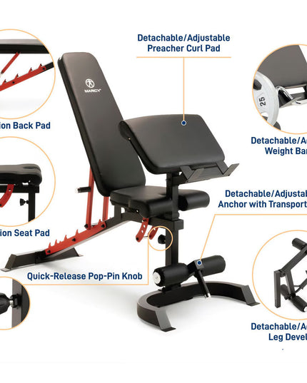 Marcy SM-7553 Pro Deluxe Smith Cage Home Gym System