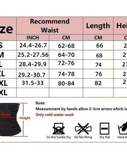 Waist Trainer Slimming Belt – Sweat Trimmer Fitness Body Shaper for Weight Loss, Fat Burning Workout Cincher Shapewear (1Pc)