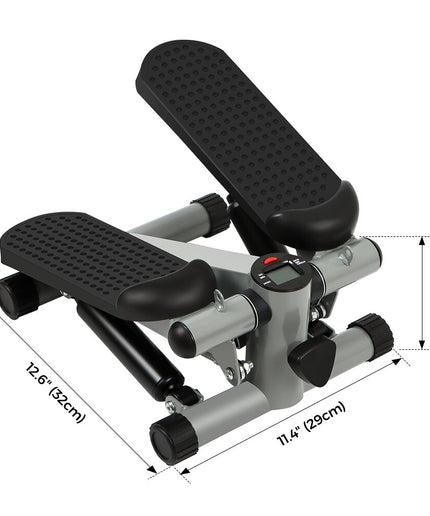Mini Step Stepper Stair Exerciser Machine W/ Resistance Band LCD Display Fitness