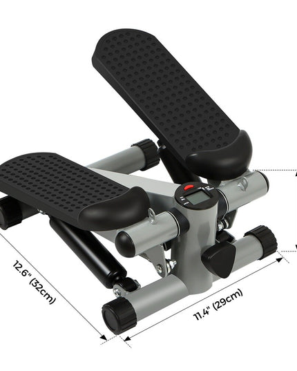Mini Step Stepper Stair Exerciser Machine W/ Resistance Band LCD Display Fitness