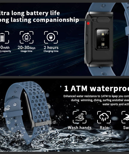 127-Mode Sport Fitness Tracker Smart Bracelet – Heart Rate, Activity & Sleep Monitor