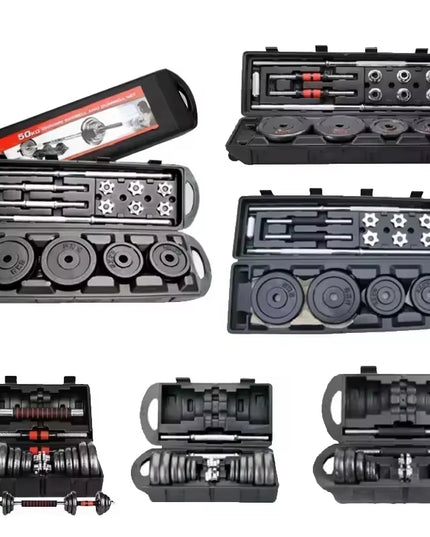 10Kg 15Kg 20Kg 30Kg Gym Home Weightlifting Dumbbells with Box Painted Black Painted Cast Iron Dumbbells Barbell Set.