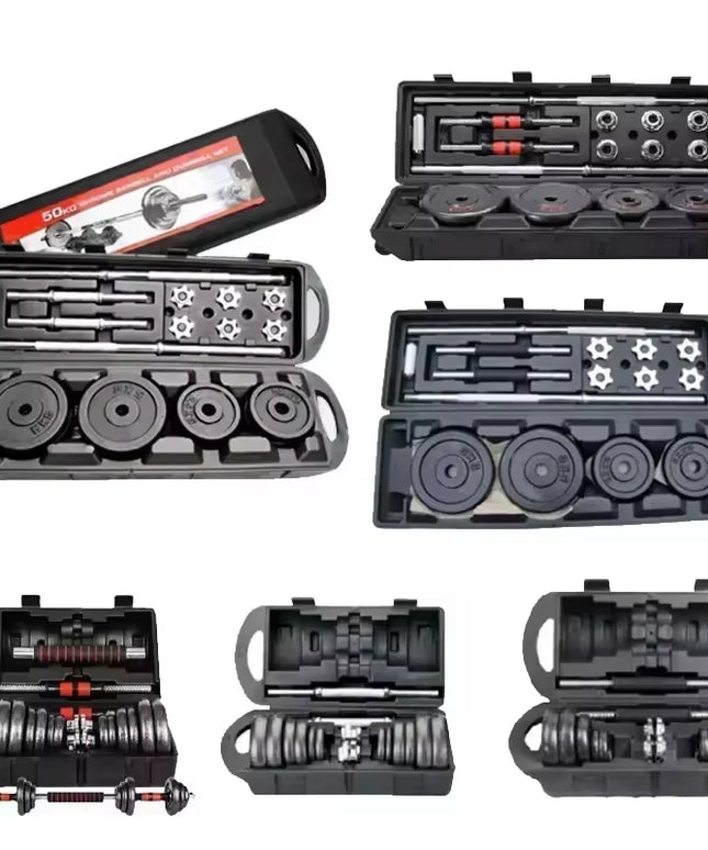 10Kg 15Kg 20Kg 30Kg Gym Home Weightlifting Dumbbells with Box Painted Black Painted Cast Iron Dumbbells Barbell Set.