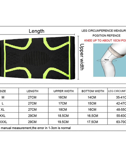 Compression Knee Support Sleeve – Elastic Sports Brace for Running & Cycling
