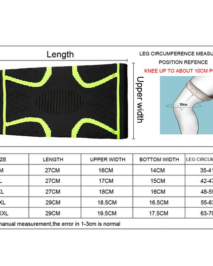 Compression Knee Support Sleeve – Elastic Sports Brace for Running & Cycling