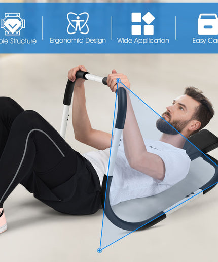 AB Abdominal Cruncher with Padded Headrest and Foam Handle