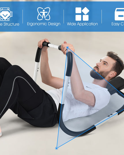 AB Abdominal Cruncher with Padded Headrest and Foam Handle