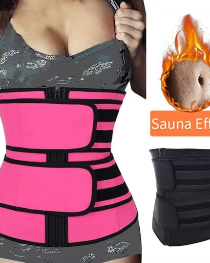 Waist Trainer Slimming Belt – Sweat Trimmer Fitness Body Shaper for Weight Loss, Fat Burning Workout Cincher Shapewear (1Pc)