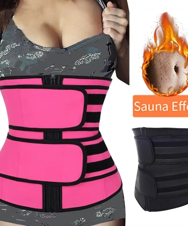 Waist Trainer Slimming Belt – Sweat Trimmer Fitness Body Shaper for Weight Loss, Fat Burning Workout Cincher Shapewear (1Pc)