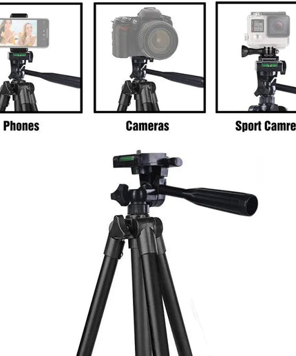 Smartphone Tripod with Bluetooth Remote – Adjustable Aluminum Phone Tripod Stand for iPhone & Android, Portable Selfie & Video Tripod up to 100cm