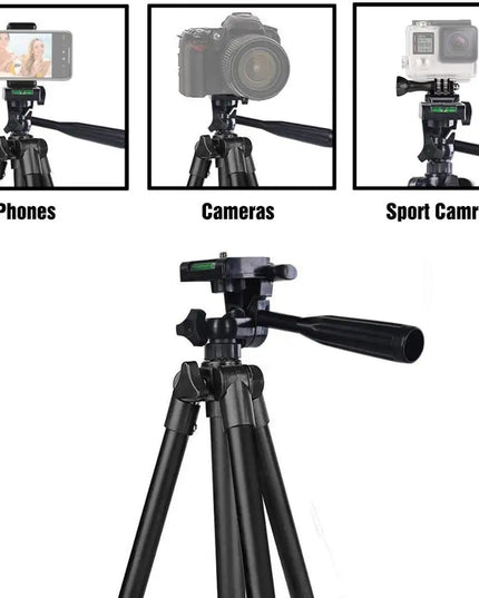 Smartphone Tripod with Bluetooth Remote – Adjustable Aluminum Phone Tripod Stand for iPhone & Android, Portable Selfie & Video Tripod up to 100cm