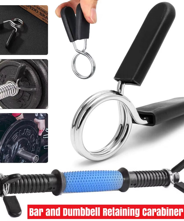 2PCS 25Mm Barbell Bar Clamp Spring Collar Clips Gym Weight Dumbbell Lock Lift