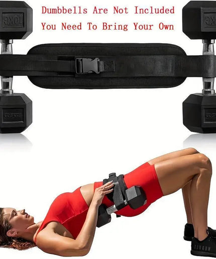 Adjustable Weighted Waist Belt for Squats, Hip Training & Home Workouts
