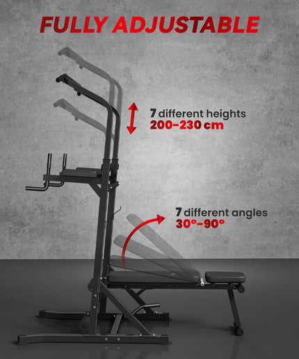 Power Tower Weight Bench Dip Stands Multifunction Pull-Ups Home Gym Fitness