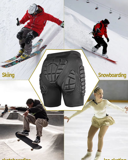AVIVOR 3D Protective Padded Shorts – Unisex Hip Protection Gear for Snowboarding, Skiing, Skating & Extreme Sports (Worldwide Shipping)
