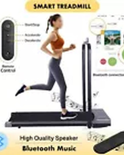 LED Foldable Treadmill Walking Running Machine Home Office under Desk W/ Remote