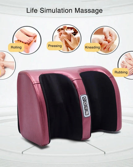 Electric Foot Massager Shiatsu Kneading Deep Tissue Relax Heated Roller Calf Pain Relief Fatigue Muscles Vibrator Machine Health