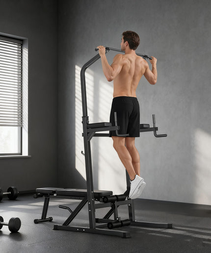 Power Tower Weight Bench Dip Stands Multifunction Pull-Ups Home Gym Fitness