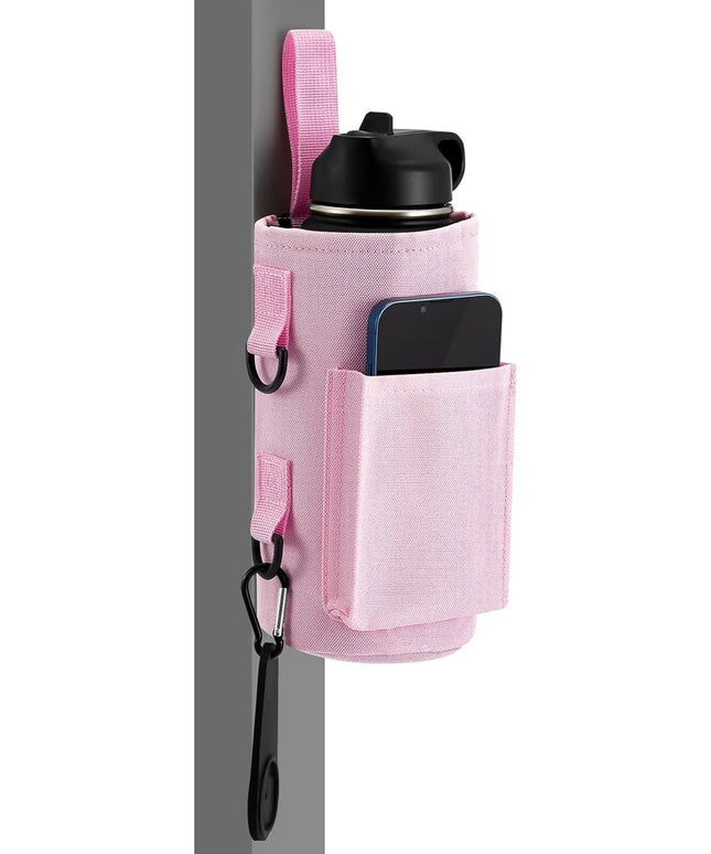 Magnetic Gym Bag Water Bottle Carrier Holder with Adjustable Shoulder Strap, 40Oz Magnets Magnetic Gym Bag Bottle Pouch Sling