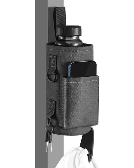Magnetic Gym Bag Water Bottle Carrier Holder with Adjustable Shoulder Strap, 40Oz Magnets Magnetic Gym Bag Bottle Pouch Sling
