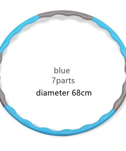Detachable Pilates Fitness Hoop – Adjustable 7/8/9 Tube Massage Hula Hoop