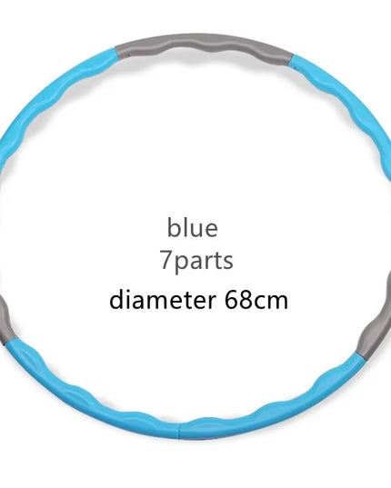 Detachable Pilates Fitness Hoop – Adjustable 7/8/9 Tube Massage Hula Hoop