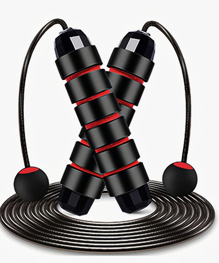 Adjustable Speed Jump Rope with Ball Bearings, PVC-Coated Steel Cable and Foam Handles