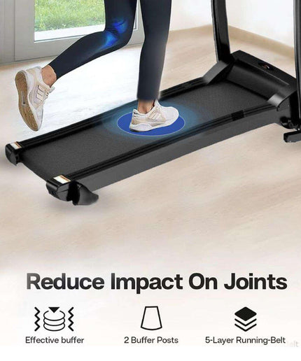 Running Treadmill Foldable Home Walking Electric Machine 9% Incline Gym Office