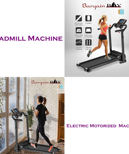 Running Treadmill Electric Folding Machine 9% Incline Machine Home Gym Walking