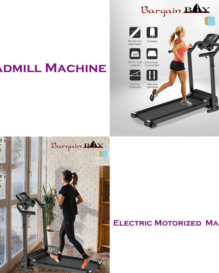 Running Treadmill Electric Folding Machine 9% Incline Machine Home Gym Walking