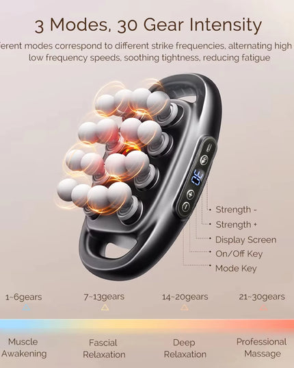 Massager Gun Set Deep Tissue Body Fitness Muscle Electric Relax Massager for Back Shoulders Legs Foot 16 Heads