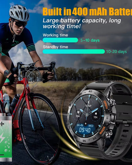 MEVADEN Steel 1.39 Inch Men Luxury Smart Watch Bluetooth Call Sport Fitness Tracker Health Monitor Smartwatch for Male MD52