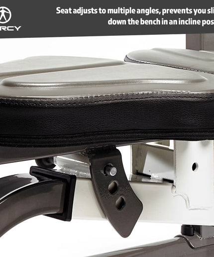 Marcy MWB-70205 Folding Olympic Barbell Bench with Rear Squat Rack