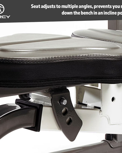 Marcy MWB-70205 Folding Olympic Barbell Bench with Rear Squat Rack