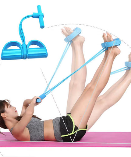 Tension Rope Sit-Up Pedal Puller – Elastic Fitness Resistance Band with Non-Slip Handles for Home Exercise