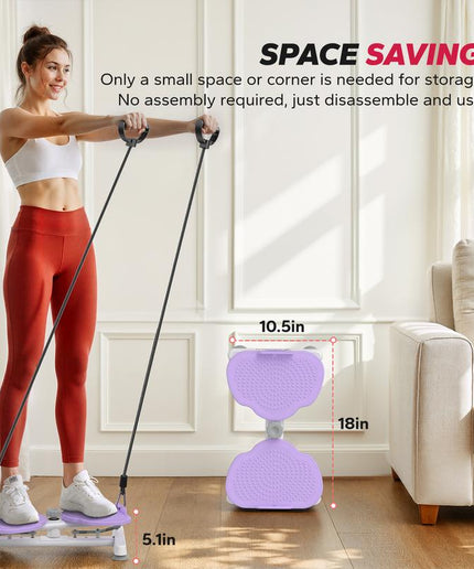 🌟 MERACH Waist Twister Machine – Twist Board Ab Trainer with Resistance Bands for Women | Home Gym Core & Cardio Workout (USA Shipping Only)